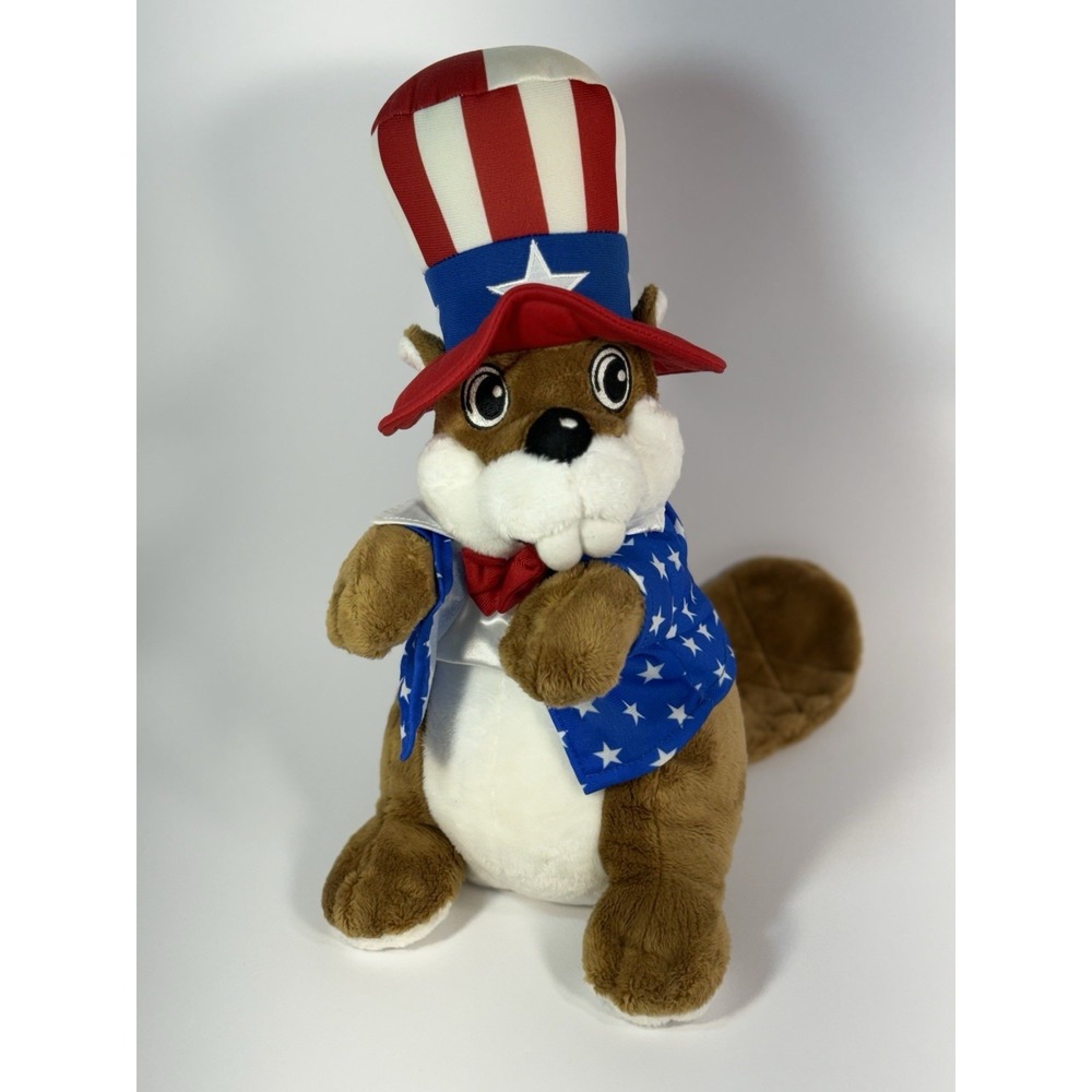 Buc-ee's Patriotic Bucky Beaver 13" Fourth Of July Memorial Day Stuffed Plush